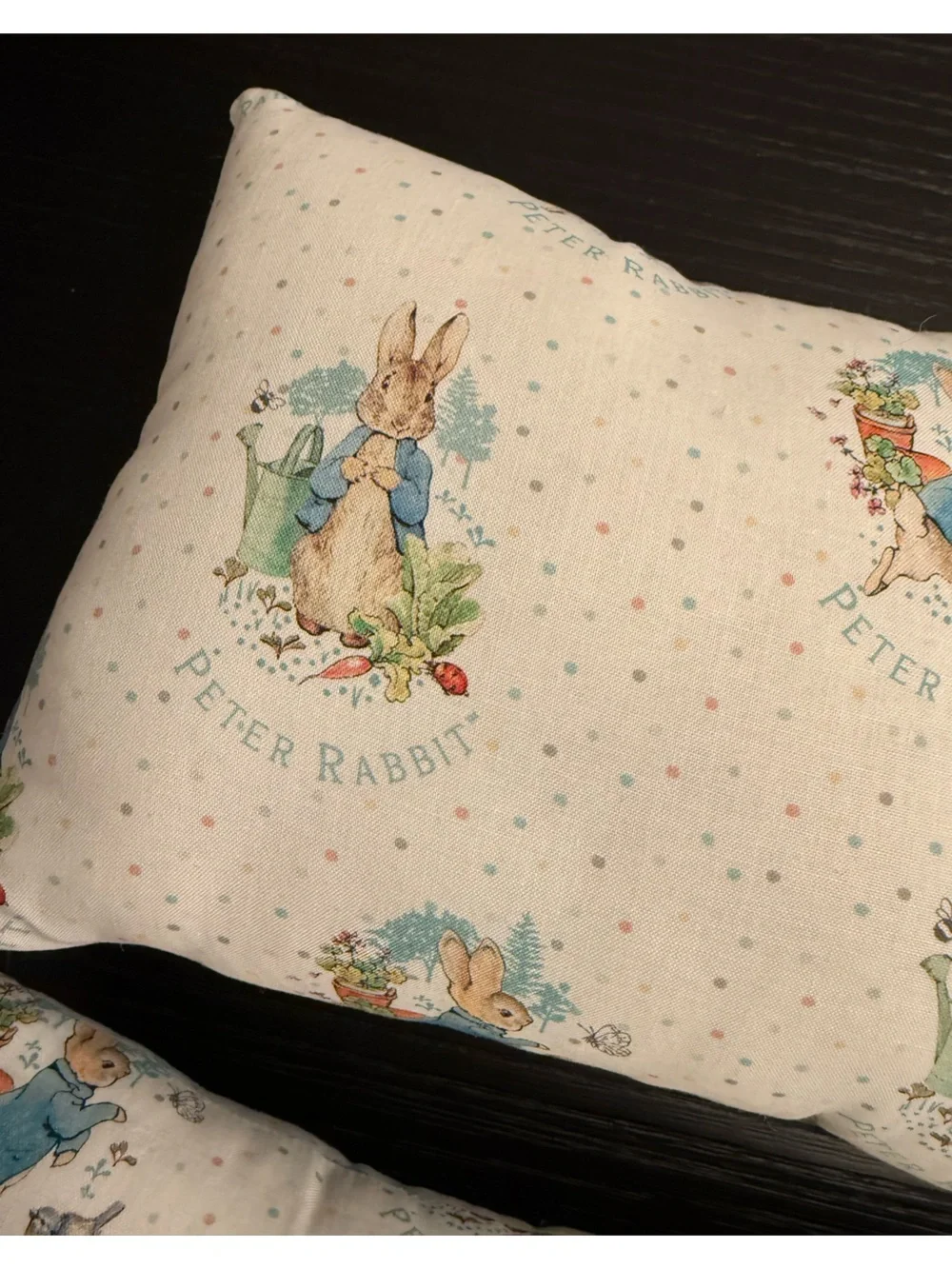 Handmade Peter Rabbit Fabric Pillows Bundle of (2) Pillows